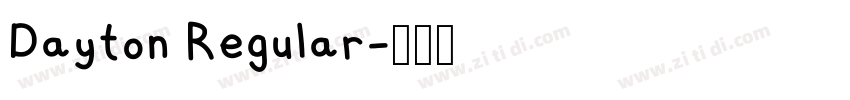 Dayton Regular字体转换